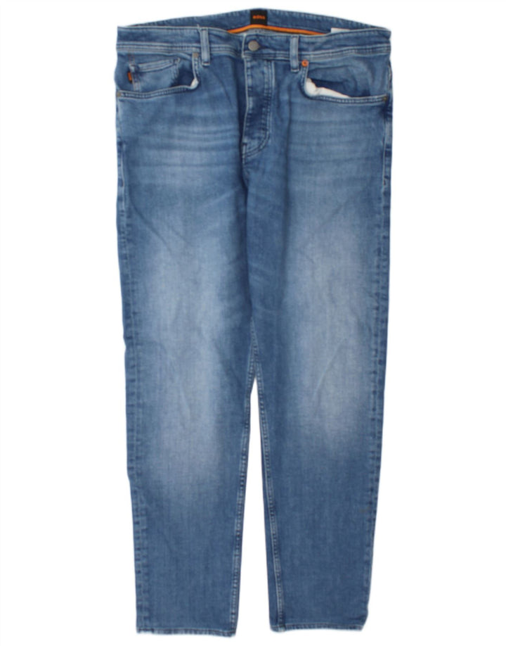 Jeans slim da uomo Hugo Boss W36 L32 cotone blu