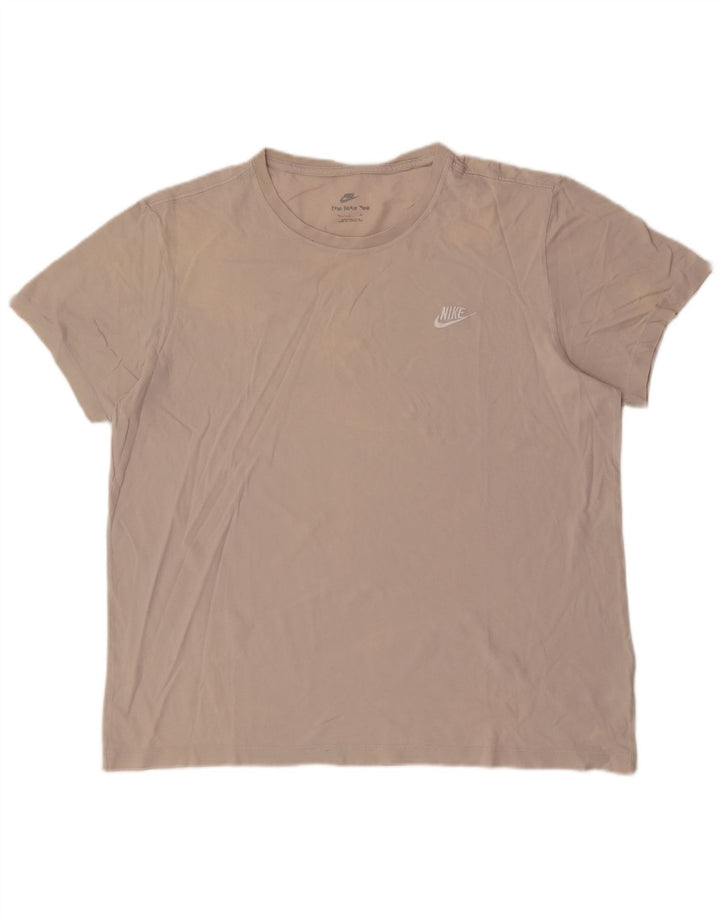 T-shirt da uomo Nike Top grande in cotone beige