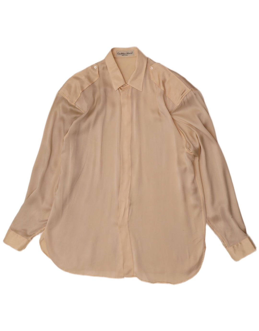 Camicia militare da uomo Gian Marco Venturi taglia 16 41 grande beige