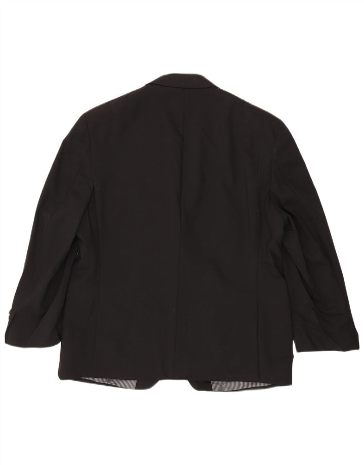 Giacca blazer a 2 bottoni da uomo Calvin Klein UK 44 grande lana nera