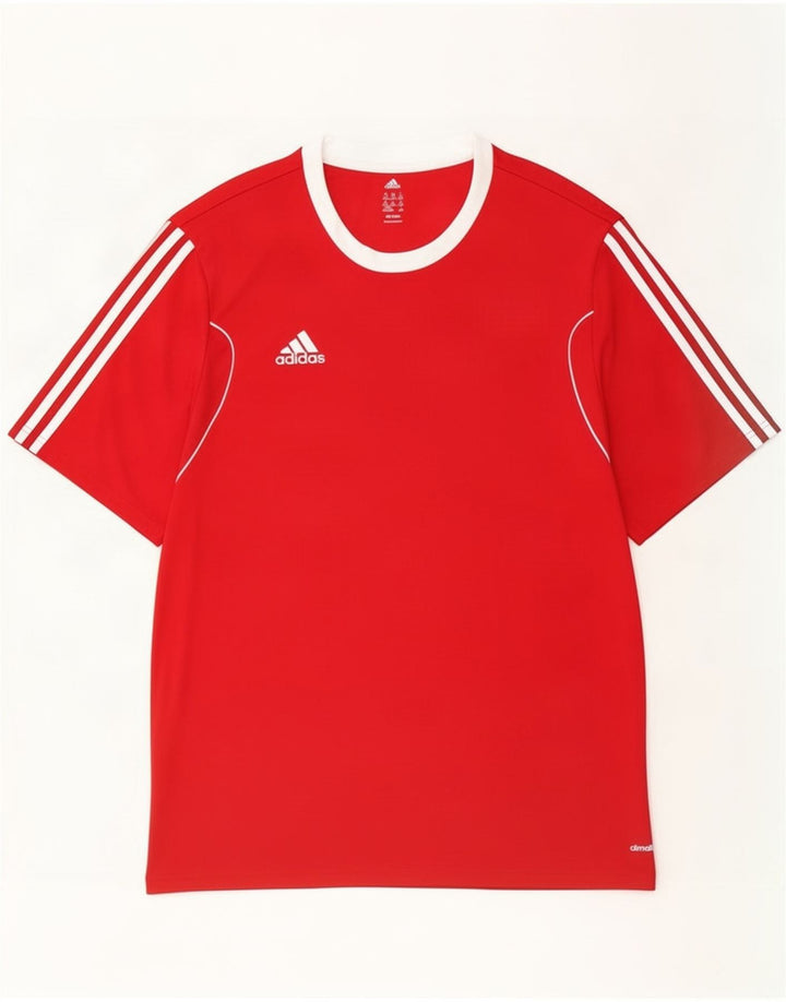 T-shirt Adidas Climalite da uomo 2XL rossa in poliestere