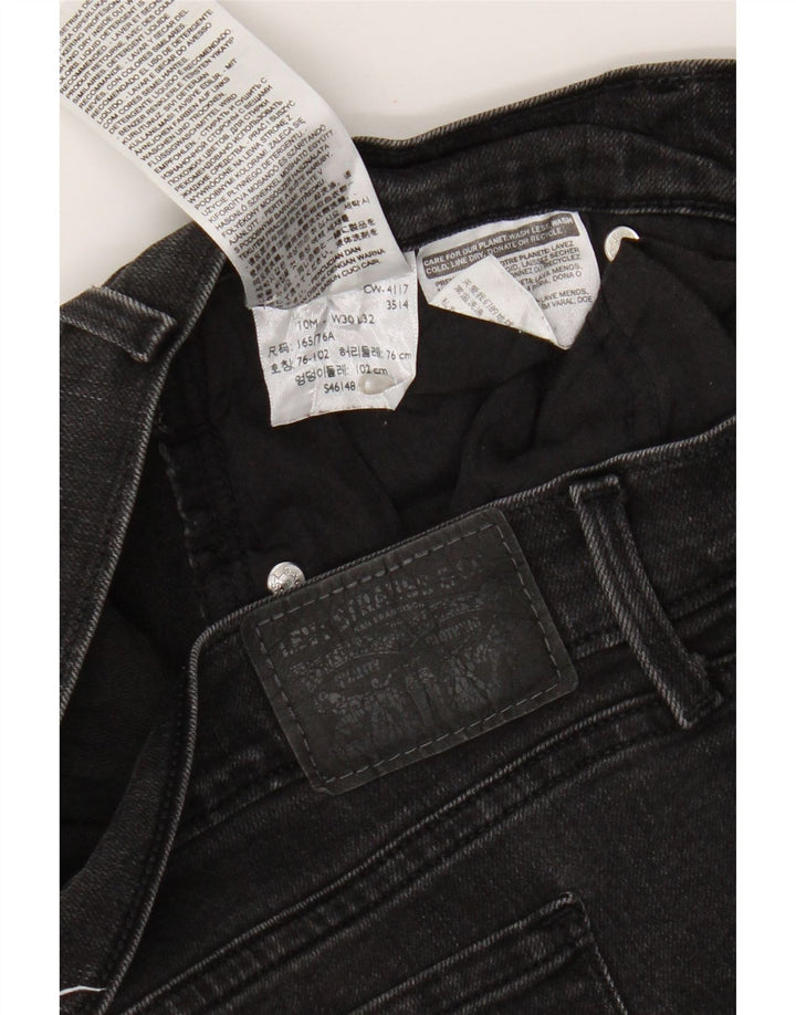 Jeans dritti Levi's 505 da donna W30 L32 cotone nero