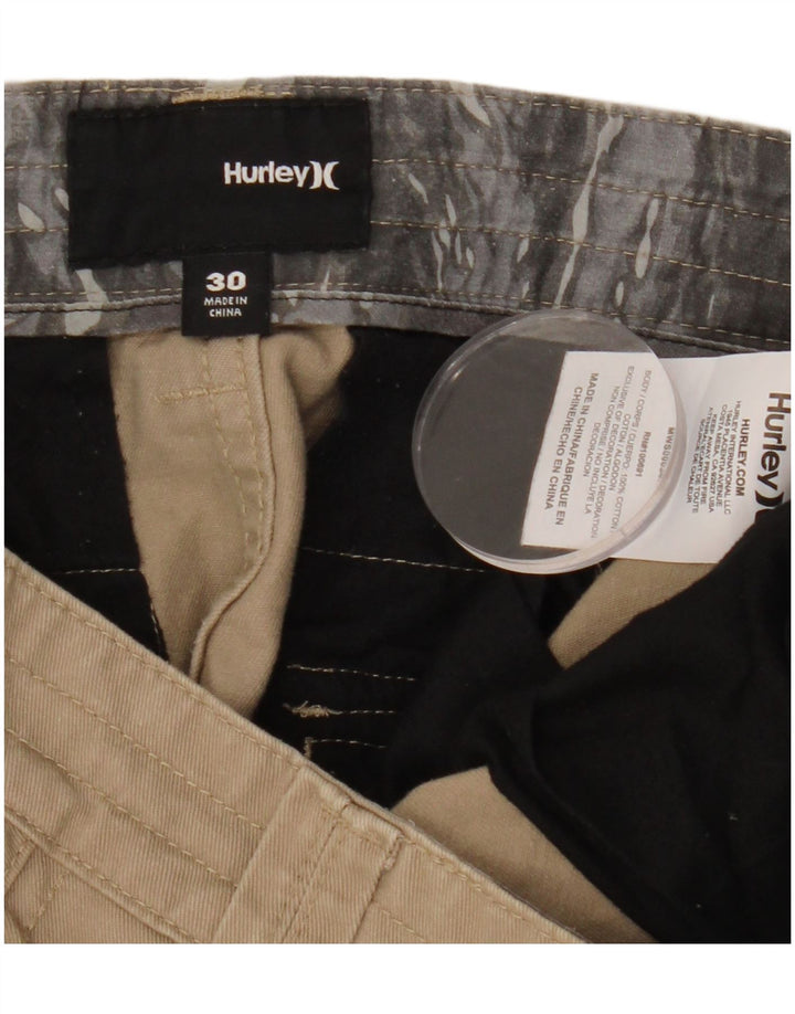 Pantaloncini cargo da uomo HURLEY W30 in cotone beige medio