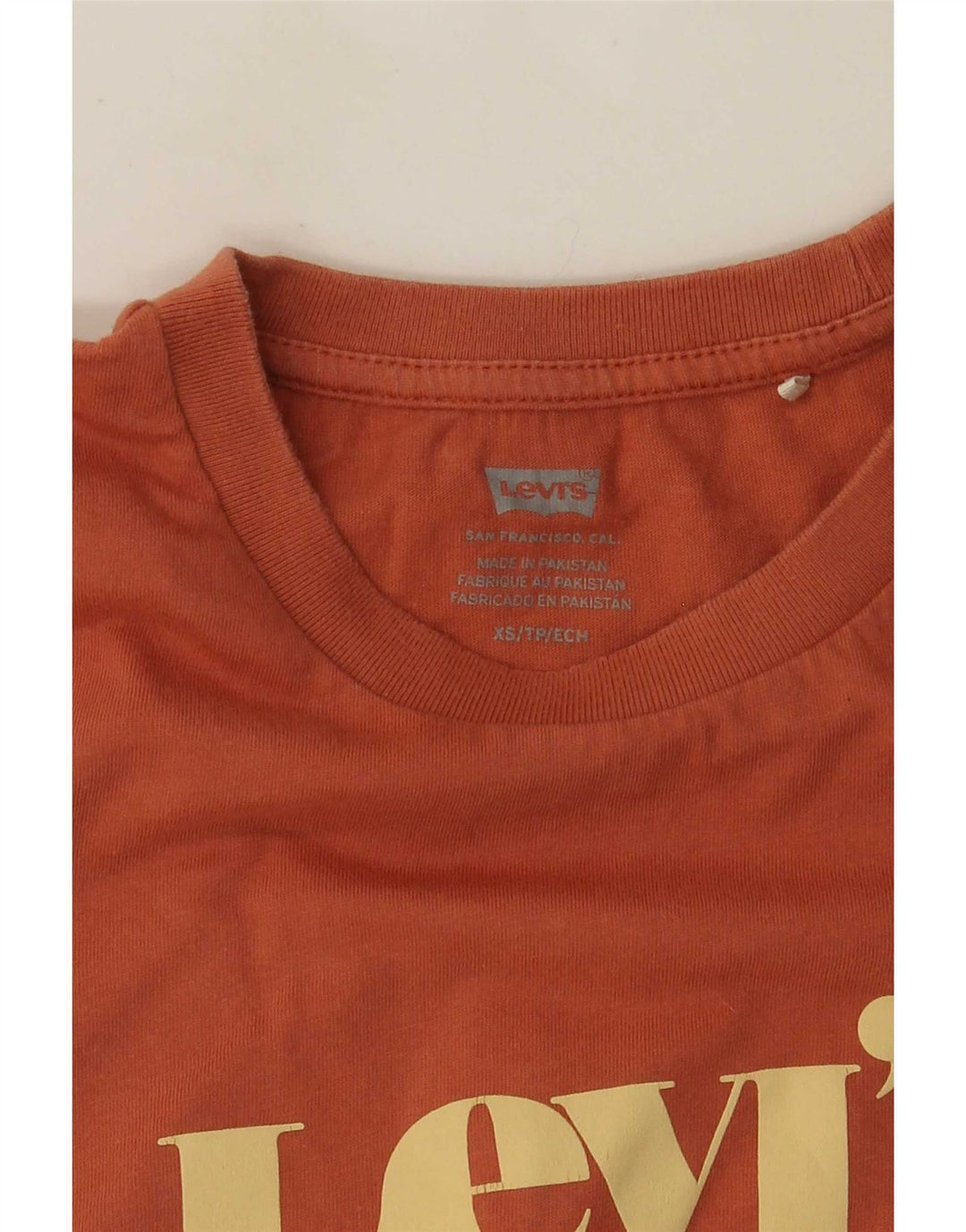 T-shirt grafica da donna Levi's Top UK 6 XS arancione