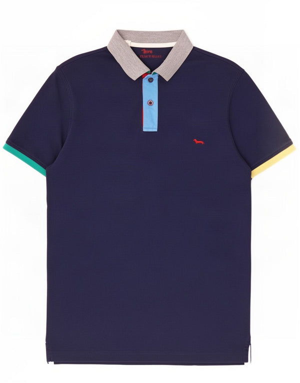Polo Harmont & Blaine da uomo dalla vestibilità regolare, piccola, colore blu navy
