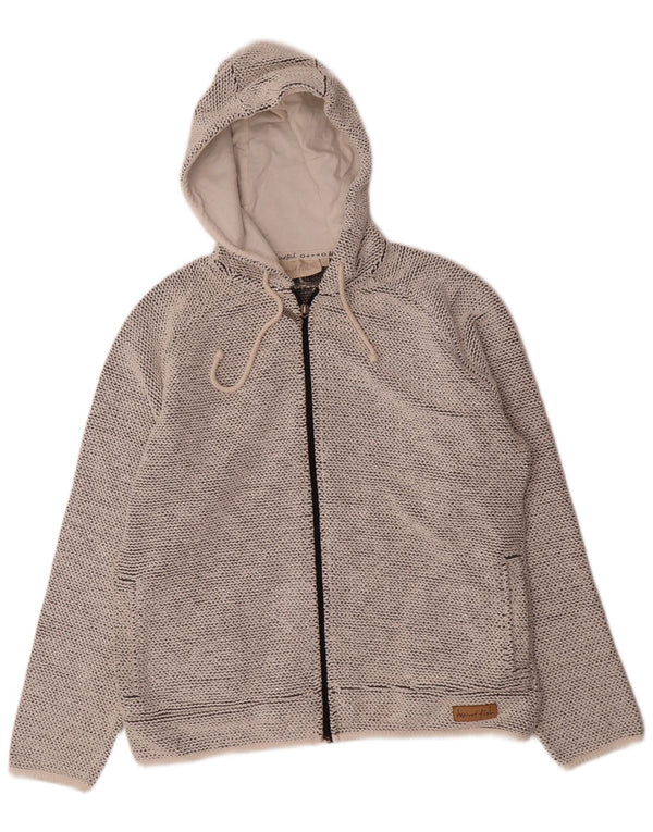 Maglione con cappuccio e zip da donna Weird Fish UK 18 XL Cotone grigio
