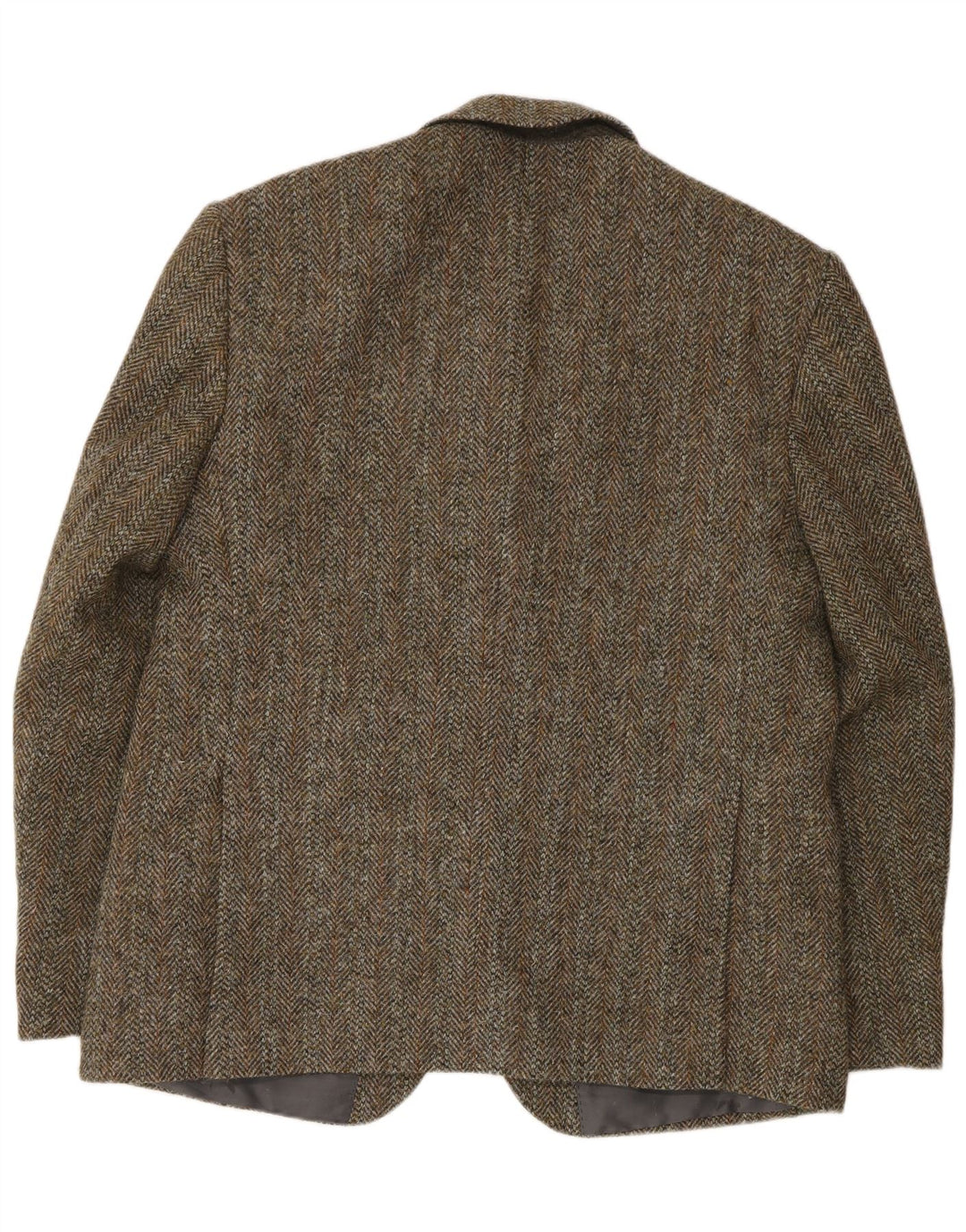 HARRIS TWEED Giacca blazer da uomo a 2 bottoni UK 46 3XL Lana a spina di pesce verde