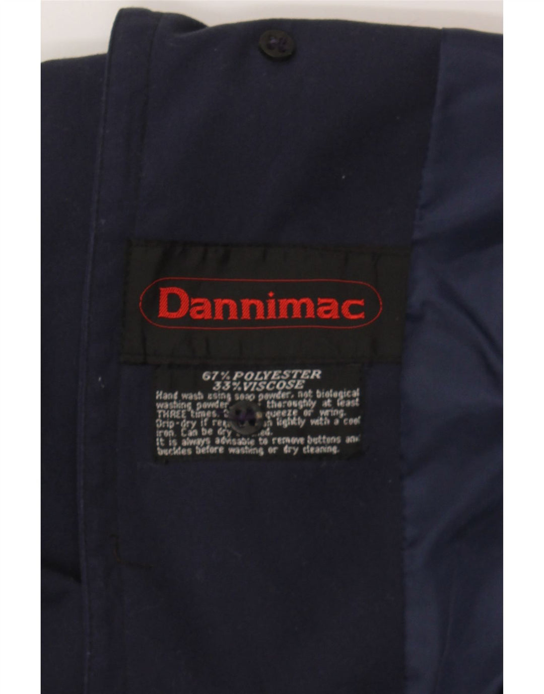 Trench da uomo DANNIMAC UK 44 2XL Poliestere blu navy