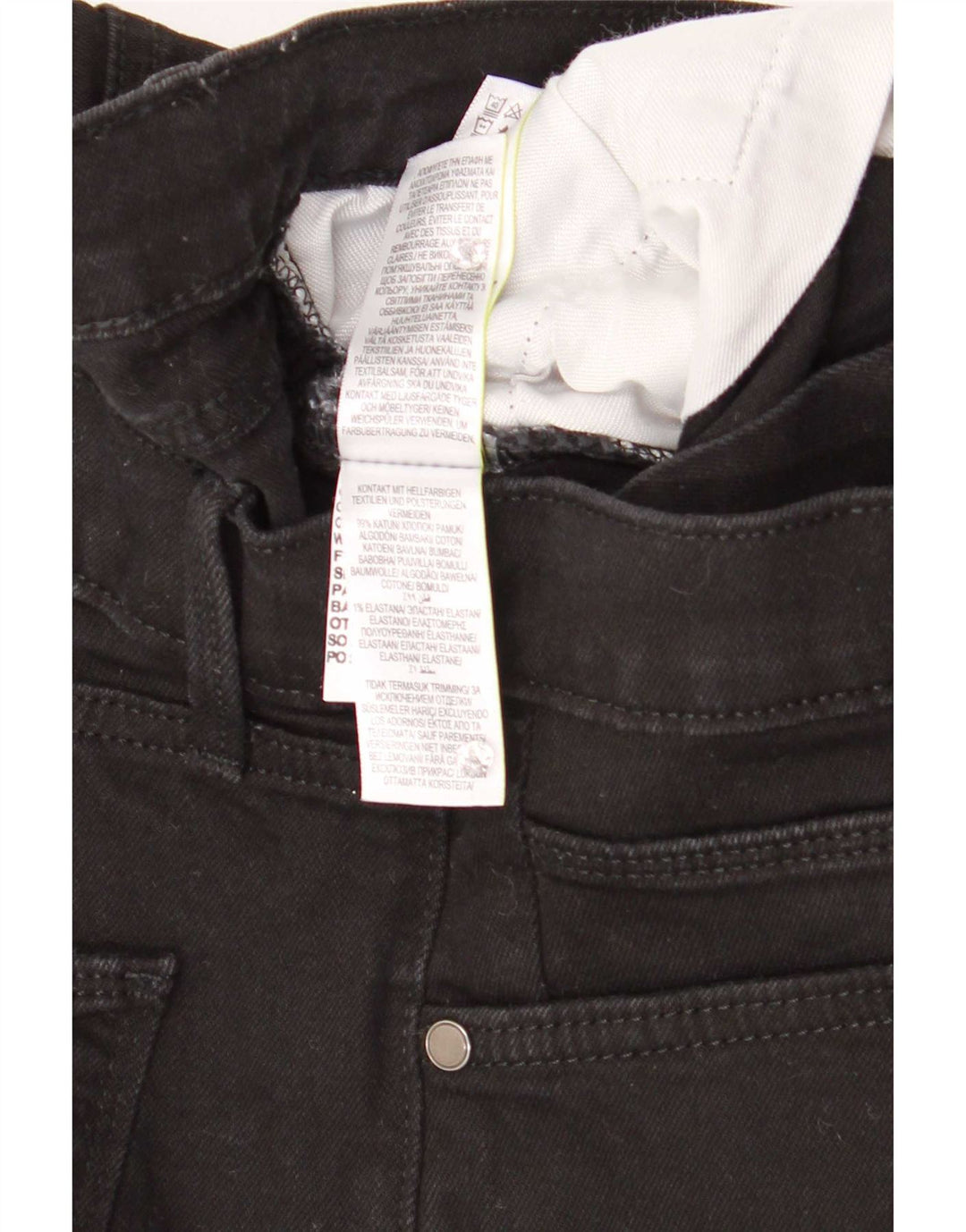 Jeans slim da uomo Marks & Spencer W34 L29 cotone nero