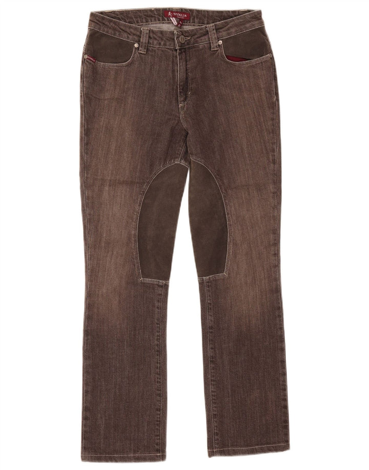 Jeans dritti da donna SIVIGLIA W30 L27 in cotone marrone