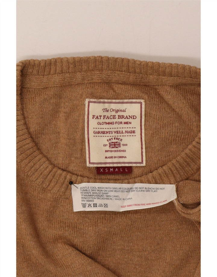 Maglione girocollo da uomo Fat Face XS in cotone marrone