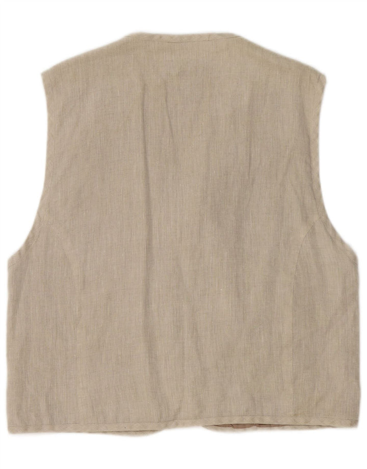 Gilet grafico da uomo Haupt grande cotone patchwork beige