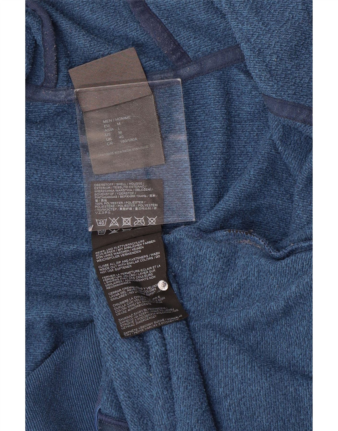 Giacca da ginnastica con cappuccio da uomo Jack Wolfskin UK 40 medio blu navy