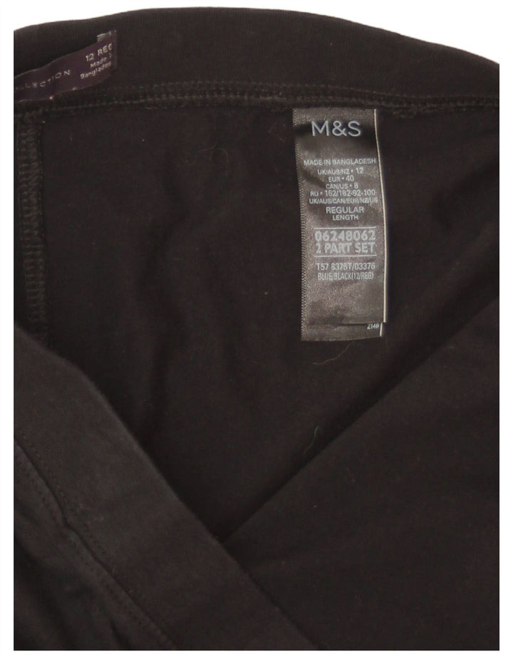 Leggings da donna Marks & Spencer UK 12 cotone nero medio