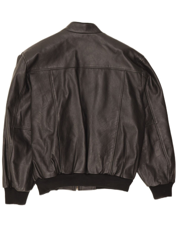 Vintage Mens Leather Jacket UK 42 XL Black