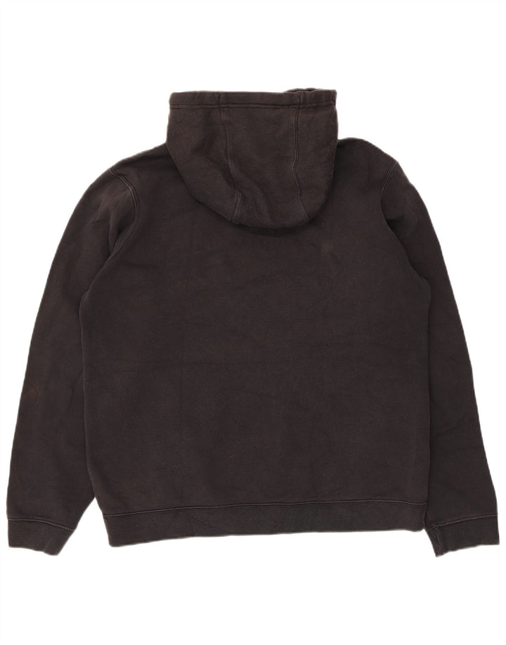 Felpa con cappuccio da uomo Nike, cotone medio nero