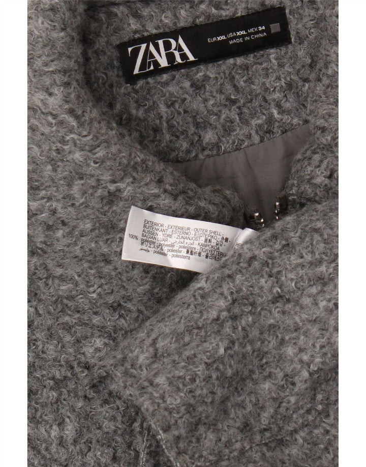 Giubbotto bomber corto da donna Zara UK 20 2XL poliestere grigio