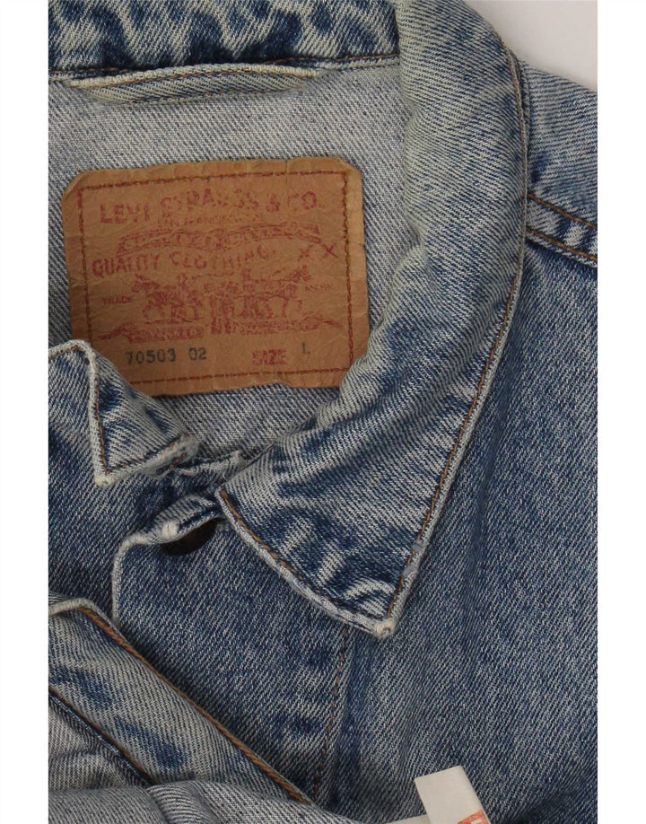 Giacca di jeans da uomo Levi's UK 40 grande cotone blu