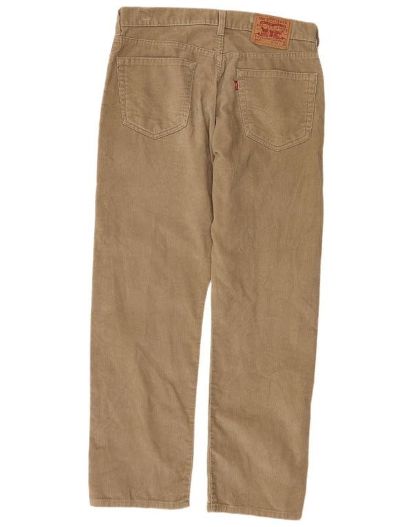 Levi's Uomo 505 Regular Fit Pantaloni di velluto a coste dritti W34 L30 Cotone Beige