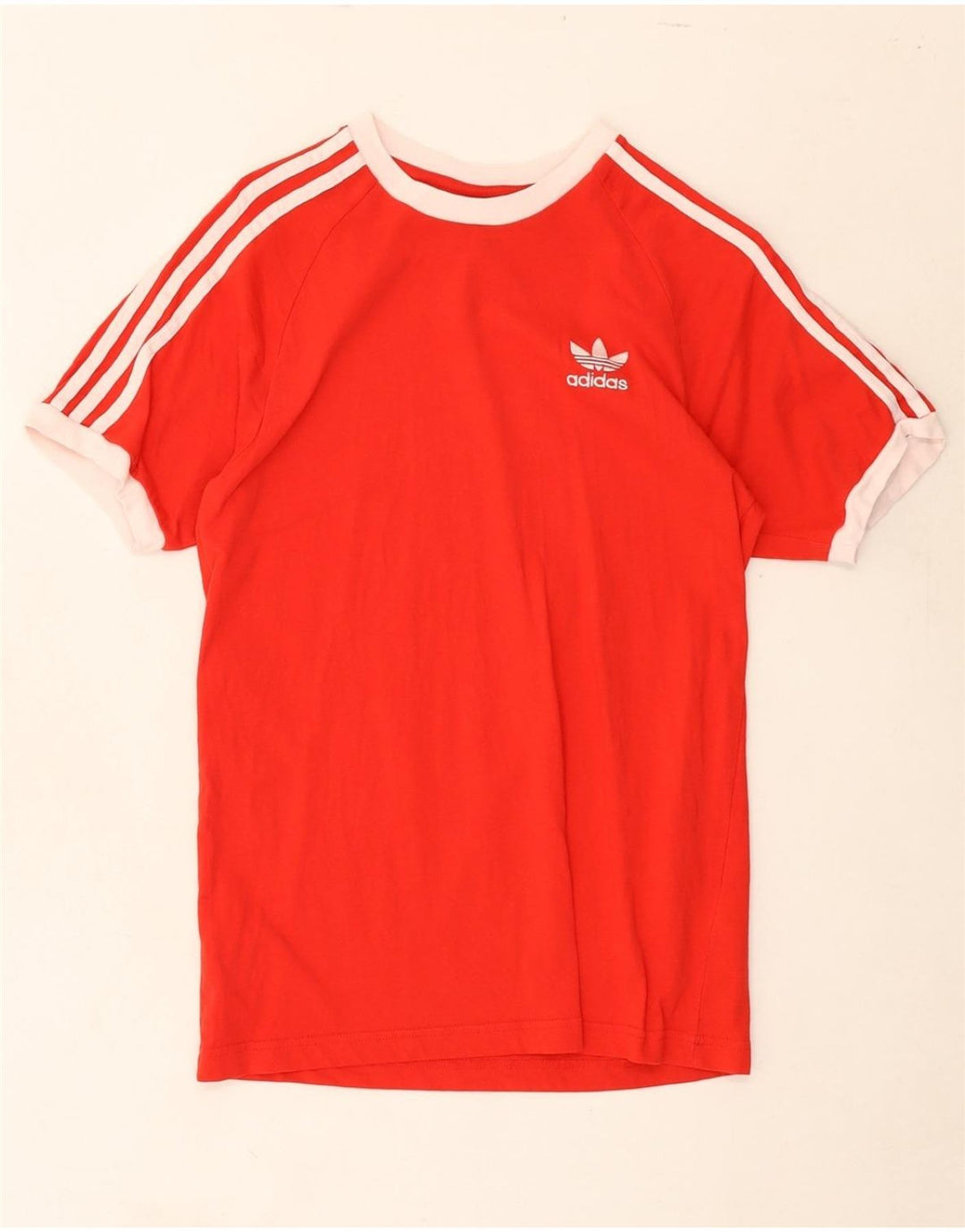 ADIDAS Mens T-Shirt Top Small Red Cotton Vintage Adidas and Second-Hand Adidas from Messina Hembry 