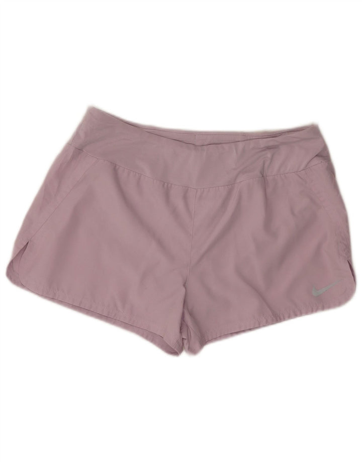 Pantaloncini sportivi Nike Dri Fit da donna UK 14 Large Viola Poliestere