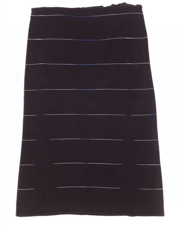 Gonna a trapezio da donna Missoni Sport W34 grande lana a righe blu navy