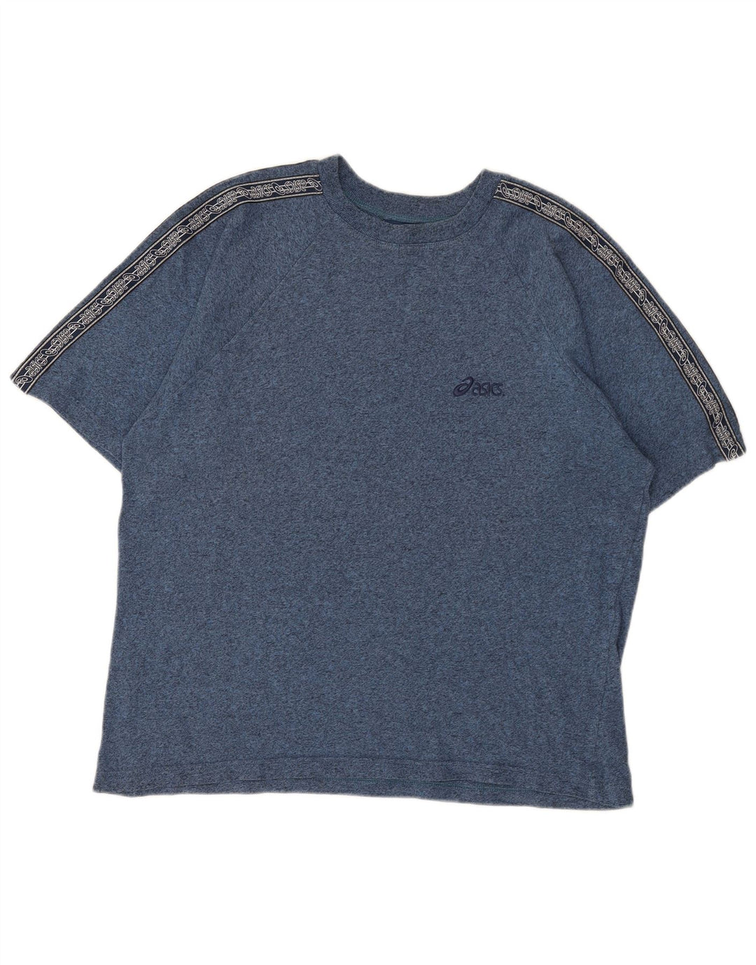 T-shirt grafica da uomo Asics, taglia grande, in cotone color block blu