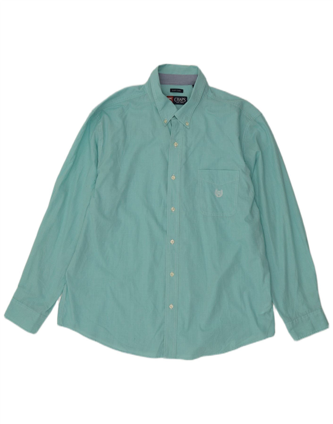 Camicia da uomo Chaps 2XL cotone pied de poule turchese
