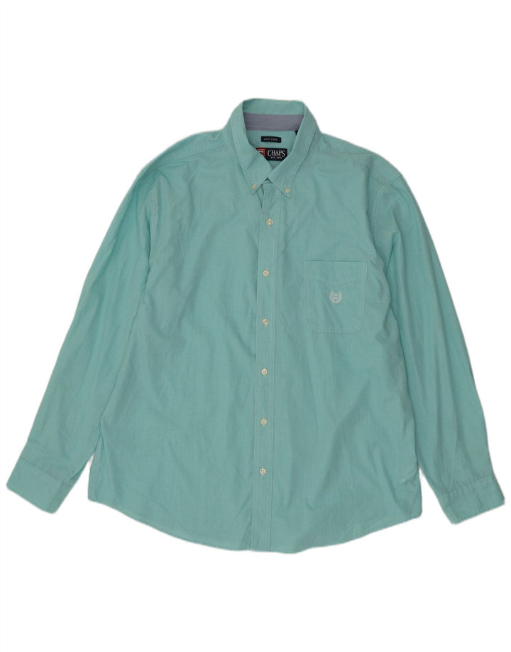 Camicia da uomo Chaps 2XL cotone pied de poule turchese