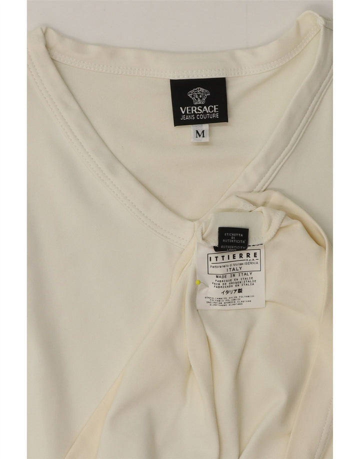 T-shirt Versace da uomo Ittierre Top medio bianco in poliammide