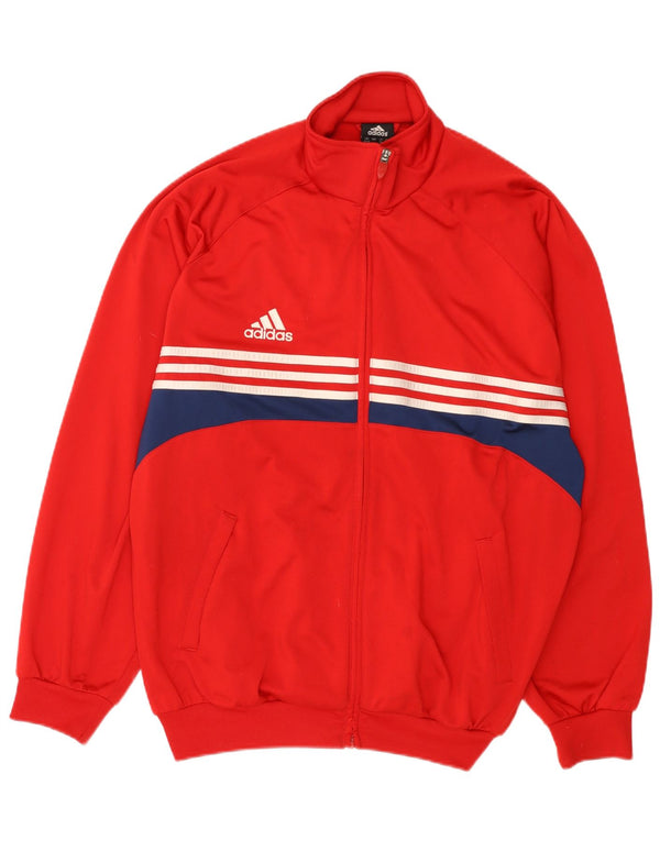 Giacca da tuta da uomo Adidas UK 46/48 XL Poliestere a righe rosse