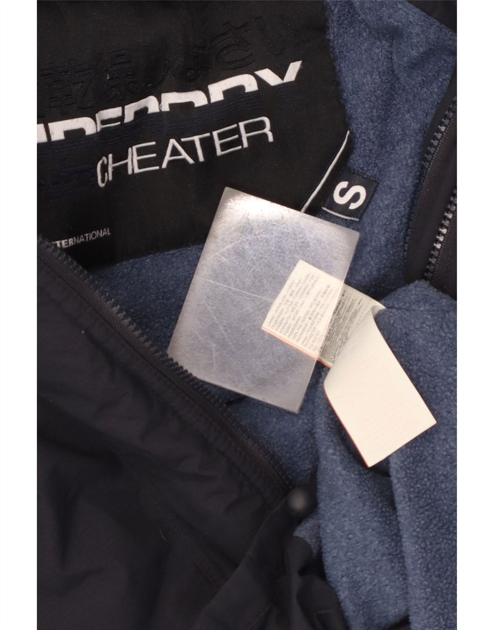 Giacca a vento con cappuccio da uomo Superdry Windcheater UK 36 Small Blu Navy