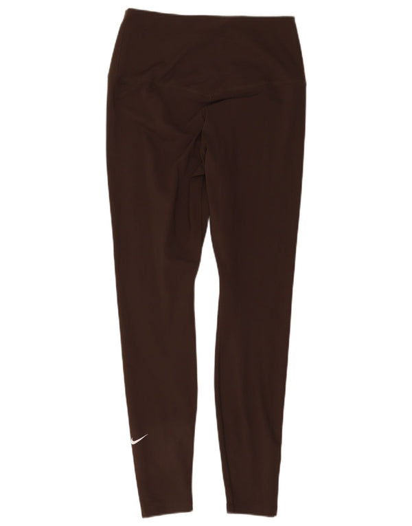 Leggings Nike Dri Fit da donna UK 12 poliestere marrone medio