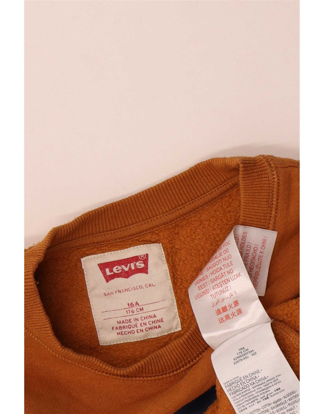 Felpa grafica da ragazzo Levi's 15-16 anni in cotone marrone