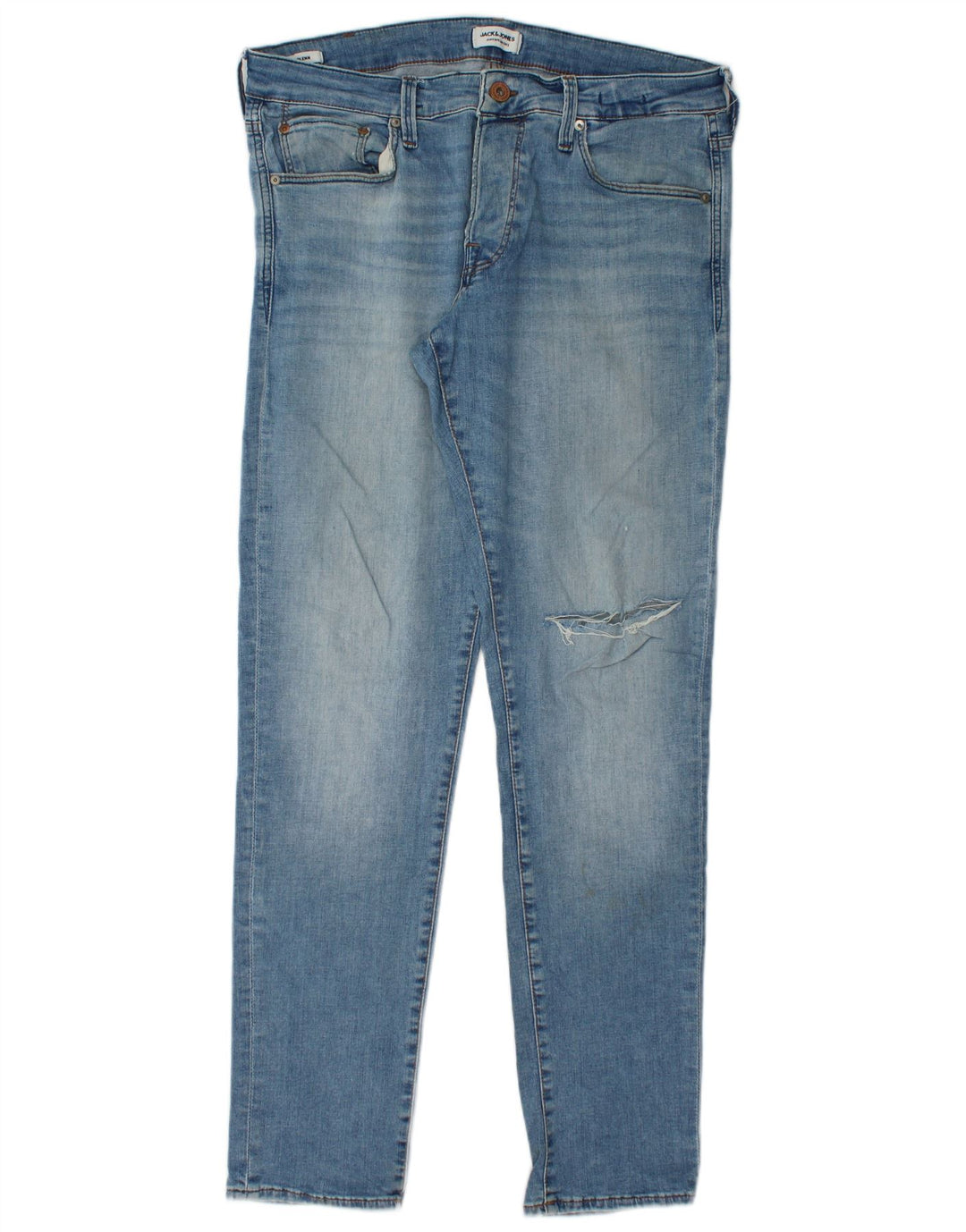 JACK & JONES Jeans slim da uomo GLENN W33 L32 in cotone blu