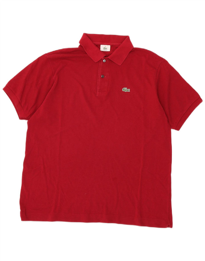 Polo da uomo LACOSTE taglia 6 XL in cotone rosso