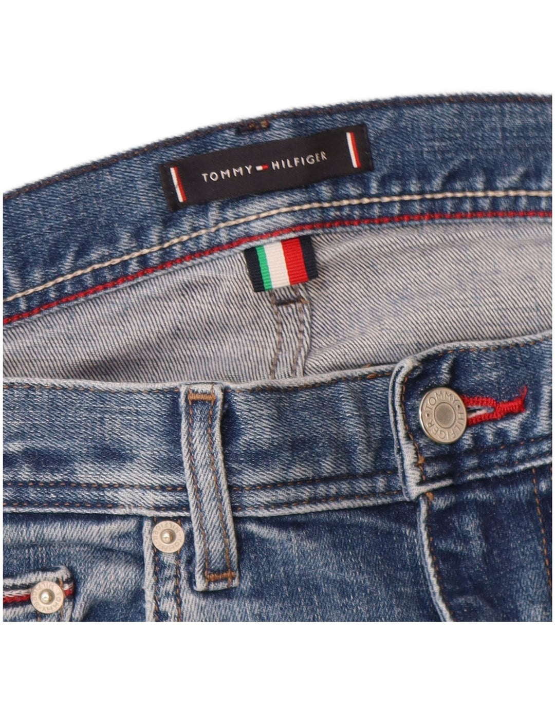 Tommy Hilfiger Uomo Bleecker Slim Jeans W32 L27 Blu Cotone