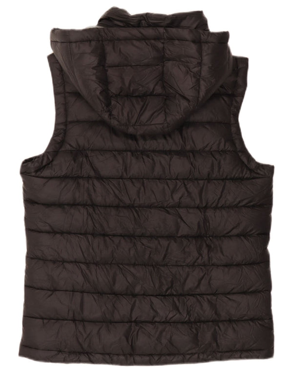 Gilet imbottito con cappuccio da uomo Champion UK 36 piccolo poliestere nero