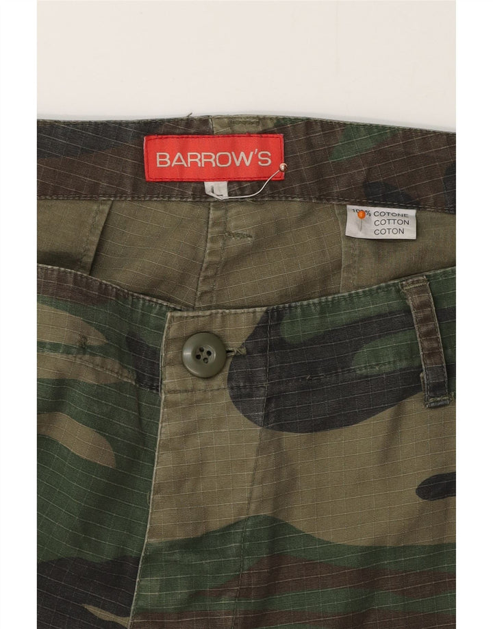 Pantaloni cargo dritti da uomo BARROW'S grandi W36 L34 mimetici kaki
