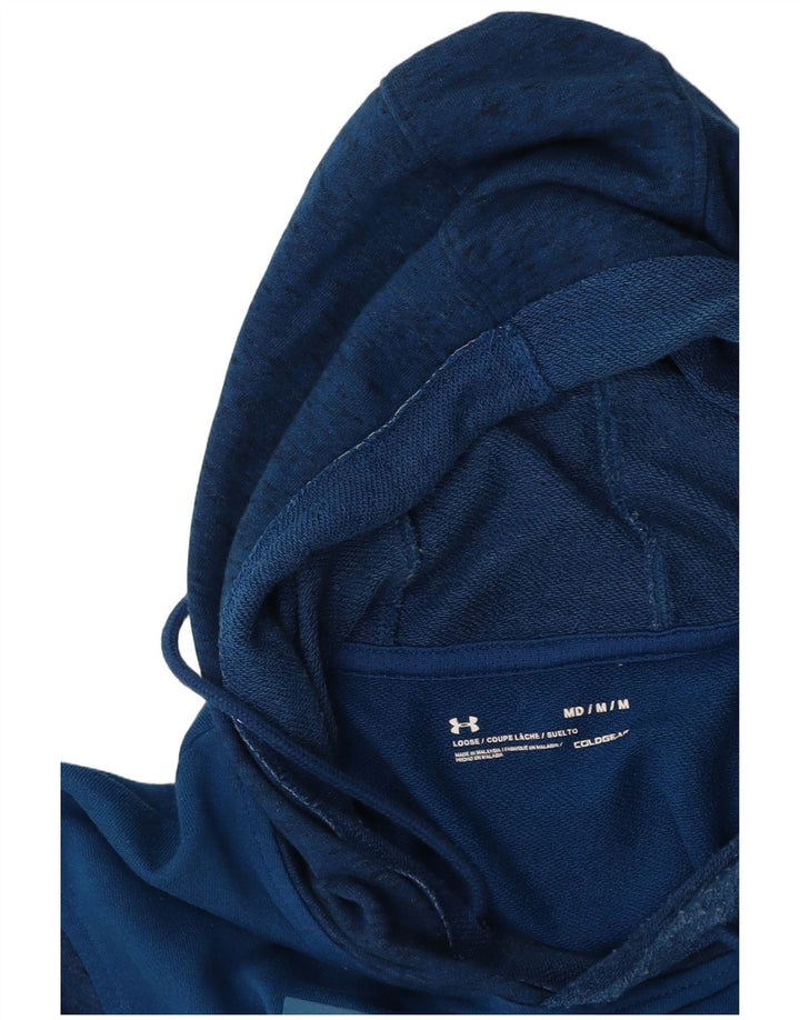 UNDER ARMOUR Felpa con cappuccio grafica da uomo Cold Gear blu medio chiazzato