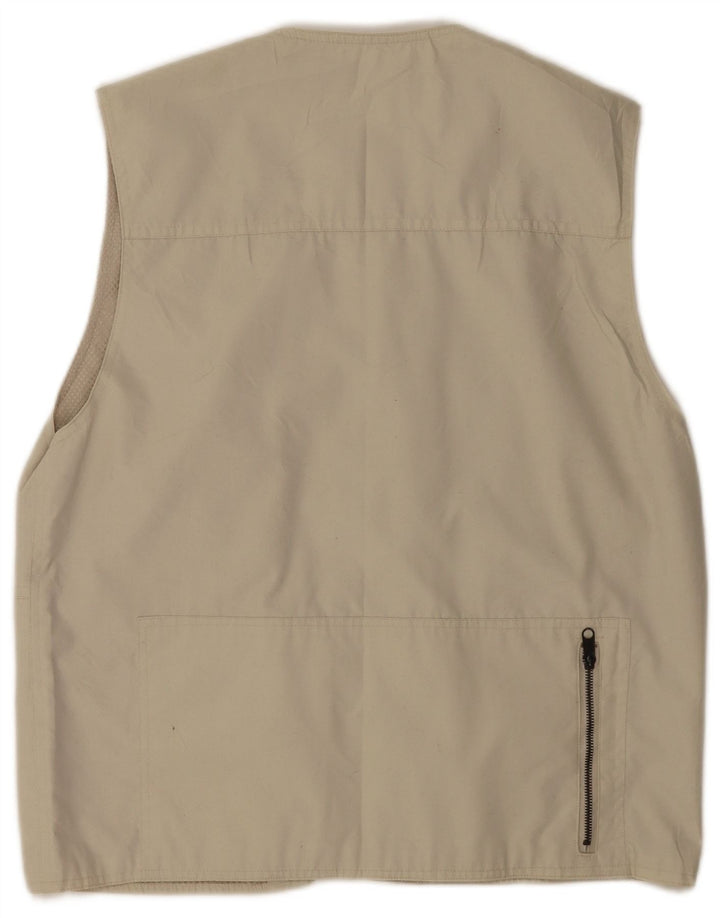 Gilet pratico da uomo vintage UK 40 grande beige
