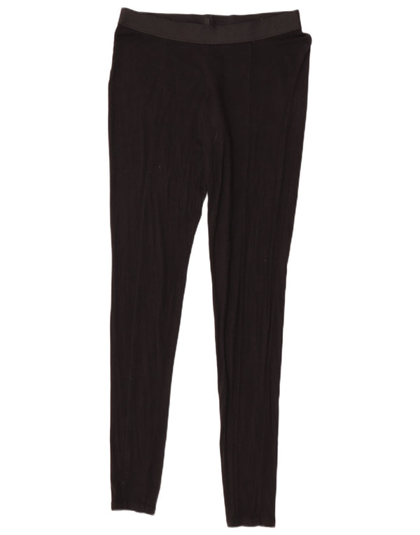 Benetton Womens Leggings UK 14 Medium Black Viscose