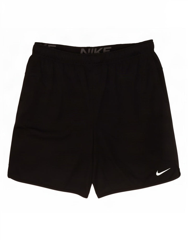 Pantaloncini sportivi Nike Dri Fit da uomo, grandi, in poliestere nero