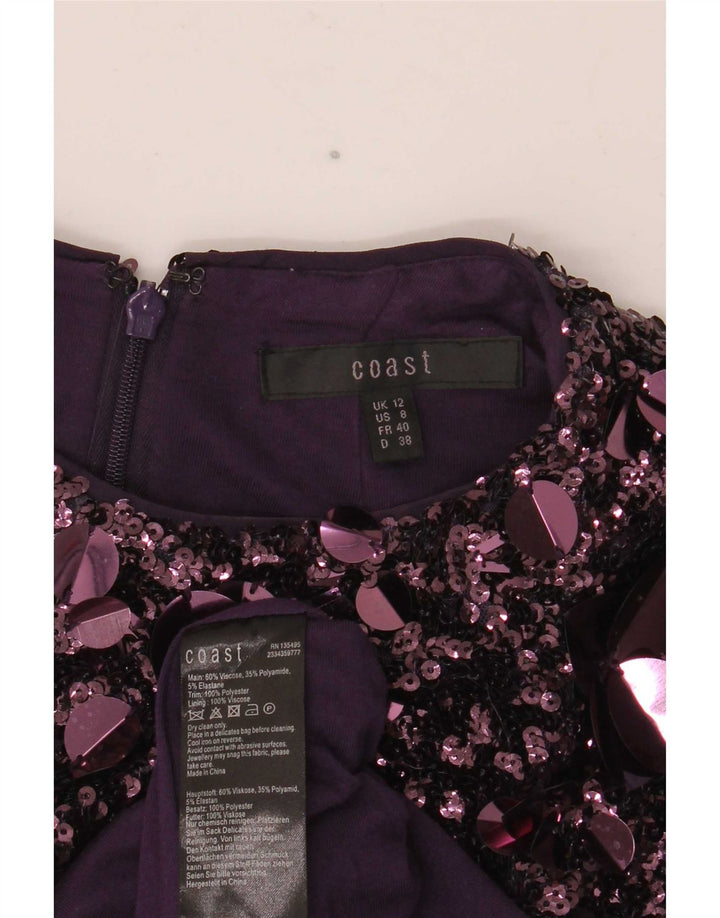 Abito basic senza maniche da donna Coast UK 12 Viscosa viola medio