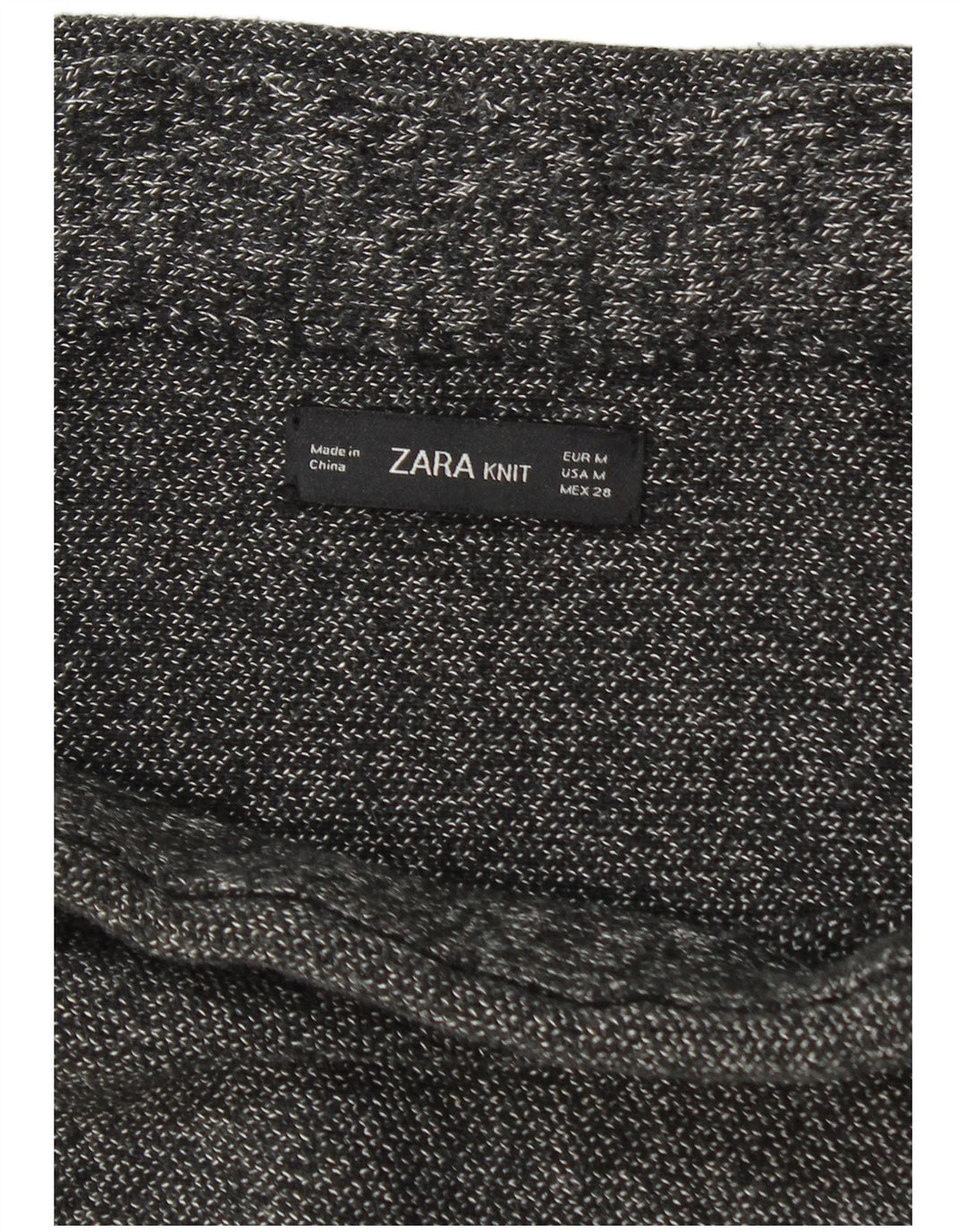 Gonna a tubino lavorata a maglia Zara da donna media W28 grigia screziata