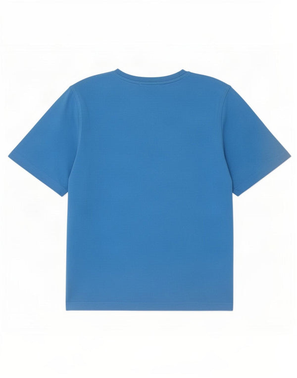T-shirt grafica da uomo Adidas Top grande in cotone blu