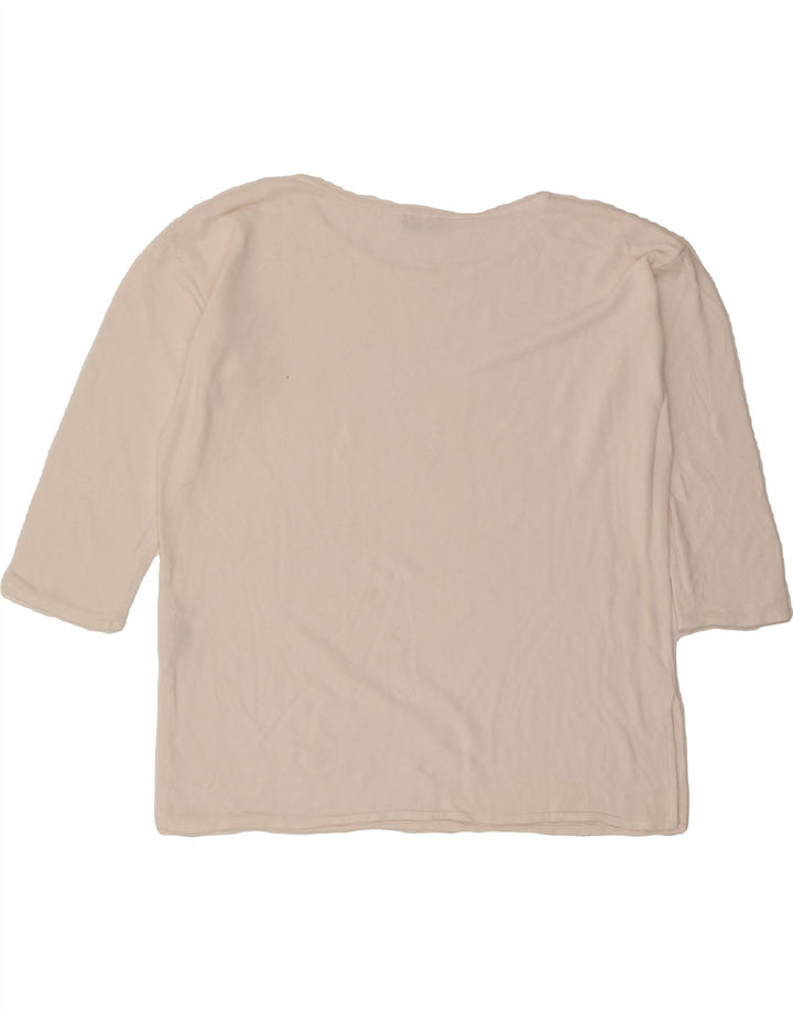 FRED PERRY Womens Top 3/4 Sleeve UK 22 2XL White Viscose Vintage Fred Perry and Second-Hand Fred Perry from Messina Hembry 