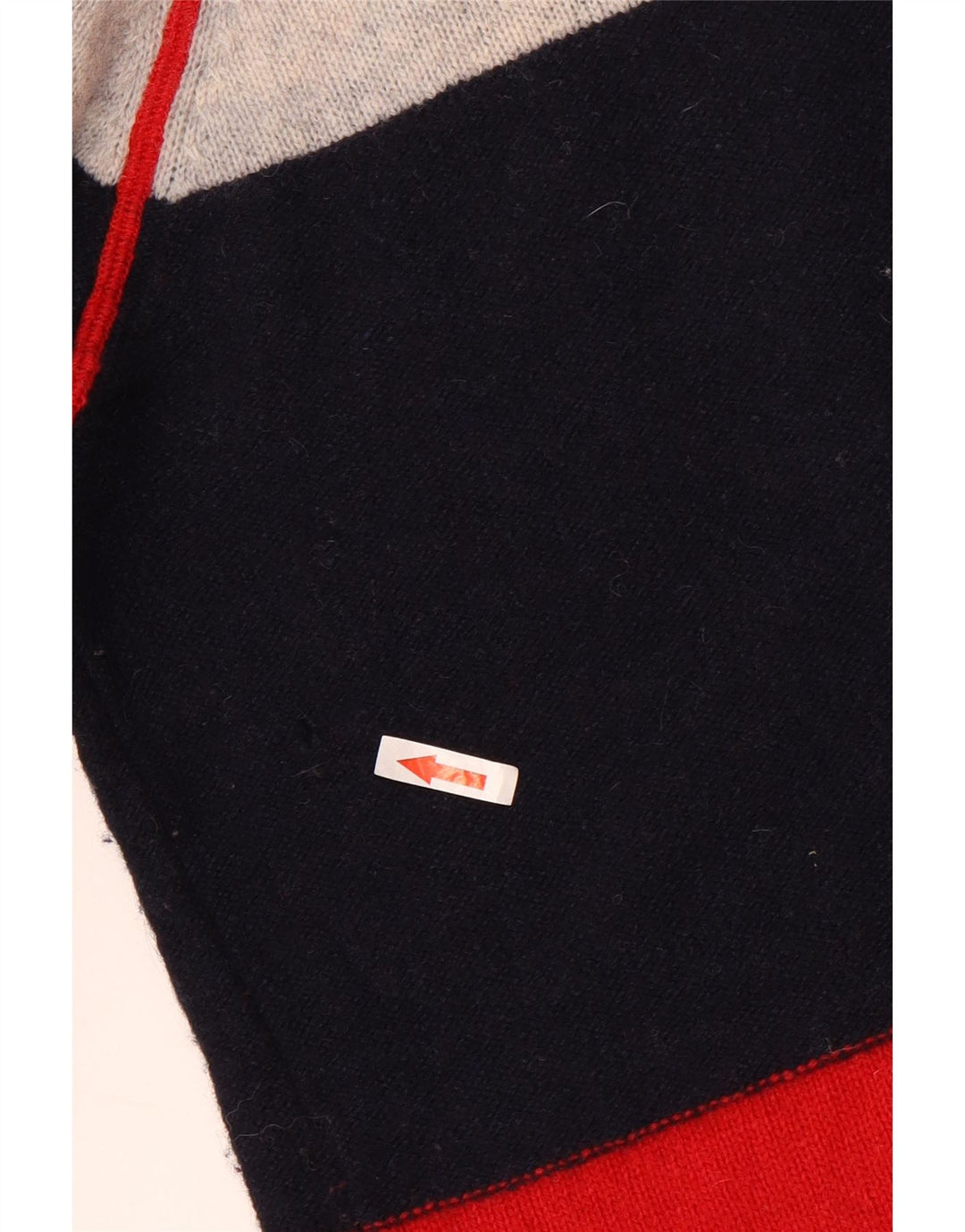 Maglione Kappa da uomo con scollo a barchetta XL in lana color block multicolore