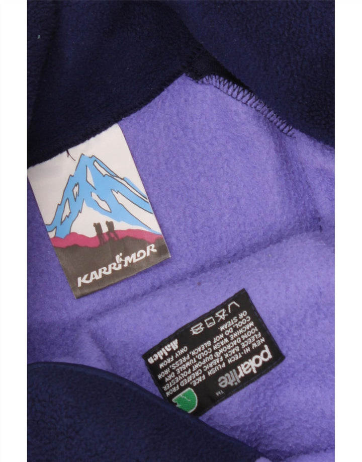 Giacca in pile con cappuccio da donna KARRIMOR UK 14 Medium Blu Navy Colourblock