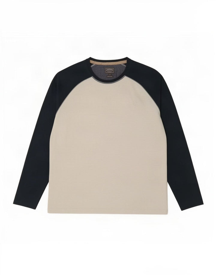 Fat Face Top da uomo a maniche lunghe XL bianco color block